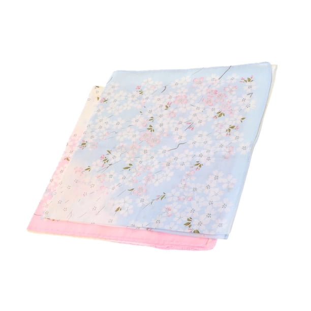 2 Piezas de Tela de Pañuelo de Algodón con Estampado Floral 45 Cm Rosa