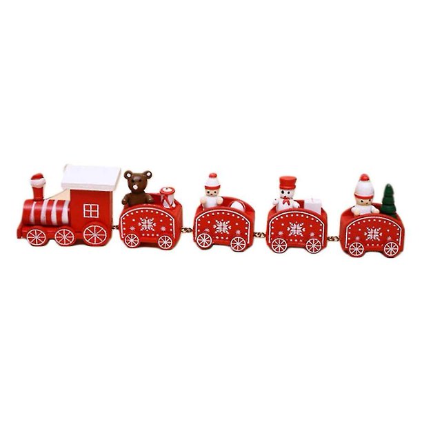Juego de tren navideño Decoración de ventana de tren pequeño de cinco secciones
