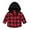 Red, variant on QUDDERR Toddler Kids Girls Boy's Plaid Shirt Jacket with Hooded Unisex Long Sleeve Button down Blouses Spring Fall Cotton Shirt for 3-10 Years +
