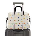 thumbnail image 2 of 16inch Laptop Briefcase, Business Laptop Bag with Detachable Strap & Padded Compartment, Water-Resistant Polyester，Small Colorful Dots, 2 of 8