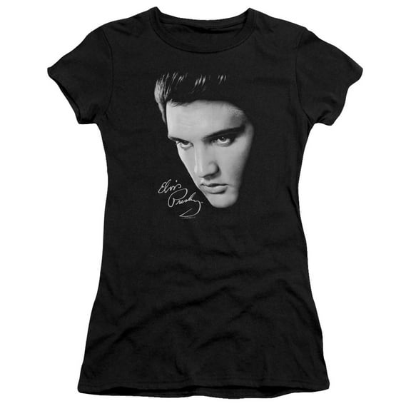Elvis Presley Face Premium Junior Women's T-Shirt Black