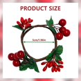 thumbnail image 3 of 2X Napkin Rings, Rustic Napkin Ring Serviette Holders Red Berry Table Decorations for Wedding Christmas Birthday Party, 3 of 8