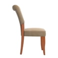 thumbnail image 4 of iNSPIRE Q Alamosa Traditional Cherry Finish Velvet Parson Chair, Peat (Set of 2), 4 of 6