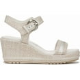 thumbnail image 2 of Naturalizer Womens Stella Open Toe Wedge Sandal Eggshell Beige Raffia 7M, 2 of 5