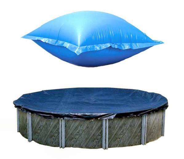 Swimline 24 Ft Round Above Ground Winter Pool Cover w/ 4'x8' Closing