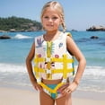 thumbnail image 2 of LRen Girls Life Jacket 50-90 Lbs Begin To Swim Cartoon Swim Vest for Boys Boys Swim Jacket with Adjustable Safety Strap for Sports, Kayaking, Canoeing, Boating, 2 of 5