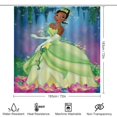 thumbnail image 2 of Juego de 4 cortinas de ducha de princesa y sapo con alfombrillas antideslizantes, tapa de inodoro y alfombrilla de baño, cortina de ducha impermeable con decoración de dibujos animados para baño con, 2 of 8