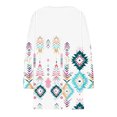 thumbnail image 4 of AOOCHASLIY Trendy Women Tops Women Summer Cropped Sleeves Round Neck Irregular Hem Fashion Printed Tops, 4 of 5