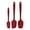 Red, variant on Unique Bargains 3pcs Kitchen Silicone Spatula Sets Heat Resistant Rubber Scraper Cooking Baking Red
