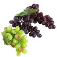 thumbnail image 2 of opvise 1 Bunches Artificial Grape Fake Grapes with Vines Lifelike Simulation Fruit Decorative for Kitchen Party Pub Home Cabinet Ornament Purple, 2 of 8