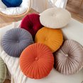 thumbnail image 6 of Gaecuw Round Pillows for Couch, Pumpkin Plush Pillow Halloween Bedding, Halloween Pillows for Couch Pumpkins Decor for Couch Ultra Soft Pumpkin Pillow Cushion(Coffee, 95%Polyester,5%Spandex), 6 of 7