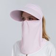 thumbnail image 2 of Hunpta Sun Hats For Women Summer Sun Hat Outdoor Riding Face Covering Solid Color Mask Sun Hat, 2 of 3