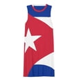 thumbnail image 3 of Cuba Flag Spring Summer Dresses for Women Fashion T-shirt Dress Casual Sleeveless Loose Sundress with Pockets, 3 of 5
