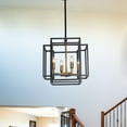 thumbnail image 2 of INSEUS 4 Light Foyer Chandelier, Lantern Pendant Light Cage Hanging Light for Entryway Dining Room, Black and Gold Finish Black&Sliver, 2 of 5