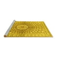 thumbnail image 2 of Ahgly Company Machine Washable Indoor Square Persian Yellow Traditional Area Rugs, 4' Square, 2 of 4