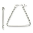 thumbnail image 3 of Sterling Silver Polished Triangle Hoop Earrings, 3 of 3