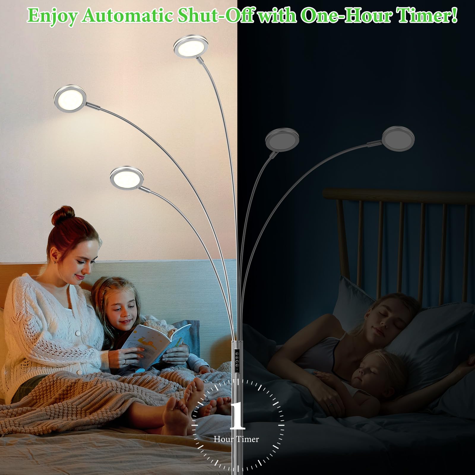 Nordic Hygge 2250LM Dimmable Floor Lamp with Timer Adjustable Colors Brightness and Remote