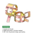 thumbnail image 4 of Uxcell ID 12mm 16mm 1/2 Inch 5/8 Inch Fuel Line Hose Clips, Pipe Clamps,Spring Hose Clamp,Low Pressure Air Clamp,Pack of 20(Rose Gold), 4 of 7