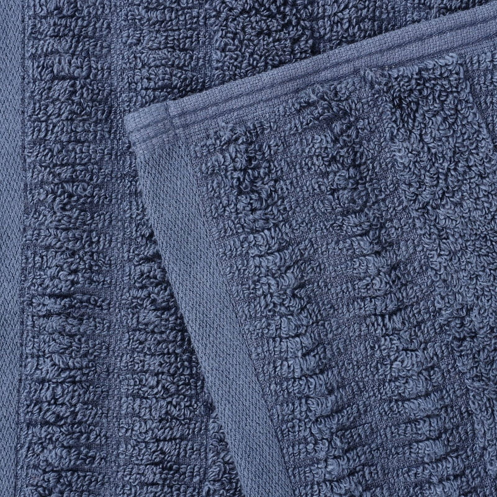 Superior Mika Smart Twist Cotton Medium Weight Bath Sheets, Set of 2, Quick Dry Towels, Navy Blue