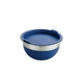 thumbnail image 4 of Tramontina 10-Piece Stainless Steel Mixing Bowl Set with Lid, High Wall with Blue Silicone Sides, Dishwasher Safe, 4 of 8