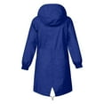 thumbnail image 4 of WhouRiu Big Girl Jacket Lightweight Long Sleeve Zip Up Hooded Long Coat Child Solid Loose Windproof Outdoor Jackets Blue,Sized 15-16, 4 of 4