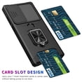 thumbnail image 5 of Design for Samsung Galaxy S23 Ultra 5G Phone Case with Screen Protector Card Holder Stand Kickstand Heavy Duty Slim Shockproof Hybrid Rugged Drop Protective Cover for Women Men 6.8 inch Black, 5 of 12