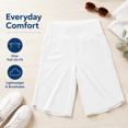 thumbnail image 2 of Women’s High Waisted Bermuda Shorts with Pockets, Stretch Casual Long Shorts, Soft Comfortable Athletic Workout Shorts for Yoga, Running, Lounge and Everyday Wear, 2 of 9