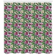 thumbnail image 3 of Ambesonne Flower Shower Curtain, Aquarelle Lily Garden, 69"Wx70"L, Magenta Hunter Green, 3 of 3