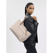 Coach Women’s Station Tote Bag in Signature Canvas, Designer Shoulder Handbag, Style CCD69