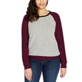 thumbnail image 4 of Buffalo David Bitton Womens Relaxed Fit Printed Cozy Pullover Top,Burgundy C.B.,Small, 4 of 4
