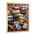 thumbnail image 2 of Designart "Melodic Pop Art Cassette Tapes VI" Fashion Framed Wall Art - Modern Yellow Cassette Tapes Hallway Framed Wall Art Decor, 2 of 6