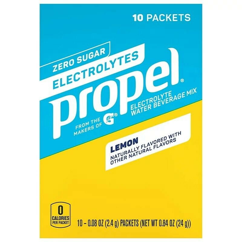 5/Box Pack Propel Powder Packets, Lemon With Electrolytes, Vitamins and
