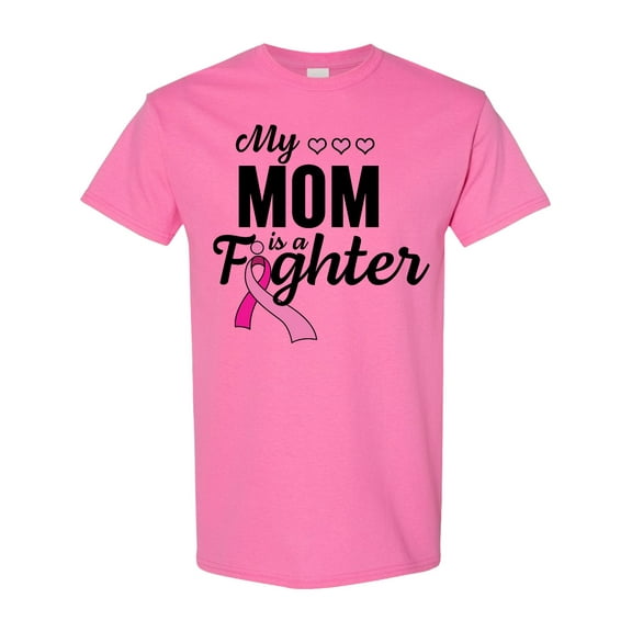 Inktastic Breast Cancer Awareness My Mom is a Fighter T-Shirt