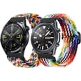 thumbnail image 1 of KOMI 2 Pack Sport Loop Nylon Braided Bands Compatible with Samsung Galaxy Watch 3 45mm/Galaxy Watch 46mm/Gear S3 Classic/Frontier, with Adjustable Buckle,22mm Quick Release Watch Band for Women Men, 1 of 5