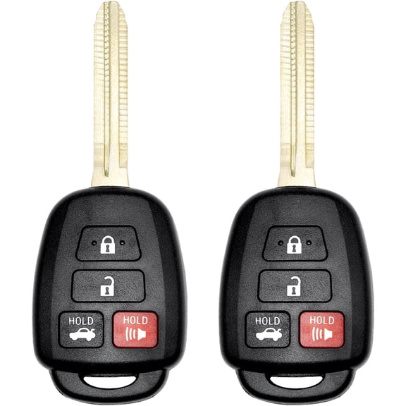 Key Fob Replacement for 2014-2017 Toyota Camry/ 14-19 Corolla/ 16-18 Tacoma Car Keyless Entry Remote Control, HYQ12BDM HYQ12BEL, 4 Buttons, 2Pcs