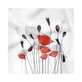 thumbnail image 1 of Floral Decorative Napkins Set of 4, Vintage Image of Abstract Poppy Flowers with Buds, Silky Satin Fabric for Brunch Dinner Party, 18", Vermilion Black, by Ambesonne, 1 of 2