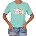 thumbnail image 2 of Be Kind T-Shirt, Women Graphic Tees Tops Funny Unisex Short Sleeve (Medium, Mint), 2 of 6