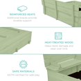 thumbnail image 4 of Songqin Large Outdoor Wooden Sand Box for Kids, Sandbox with Cover, Bench Seats Support up to 220 lbs, Bottom Liner for Drainage, Cedar Wood - Sage, 4 of 14