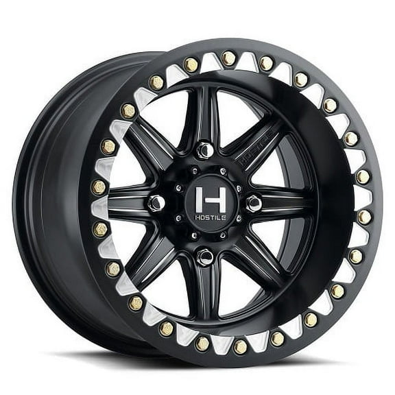 15x10 Hostile UTV H309 Alpha UTV Satin Black Milled BEADLOCK Wheel 4x156 (0mm)