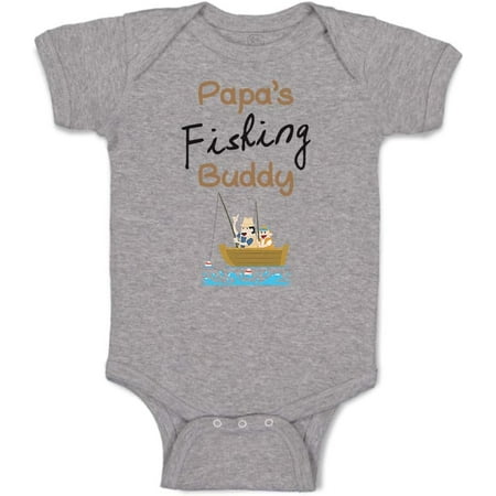 

Cute Rascals Custom Baby Bodysuit Papa s Fishing Buddy Dad Father s Day Boy & Girl Clothes