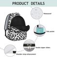 thumbnail image 4 of Black and White Leopard Print Pattern Backpack for School, Cute School Bag with Adjustable Shoulder Straps and Padded Back, 15.3"x11"x7.1", 4 of 5