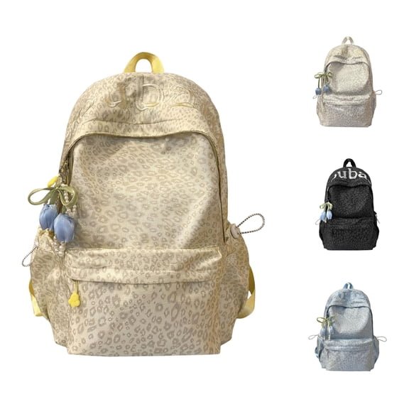 WAYUTE Backpack for Kids Soft Leopard Print Backpacks for Teen Girl Commuting and Daily Use Daypack Fashion Versatile Bookbag Casual School Activities