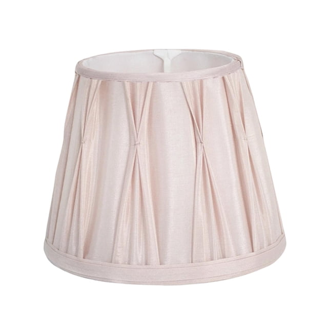 Pantalla de tela para lámpara de escritorio, tipo tambor, compatible con base E27, minimalista, de repuesto para lámpara de pie. Rosa
