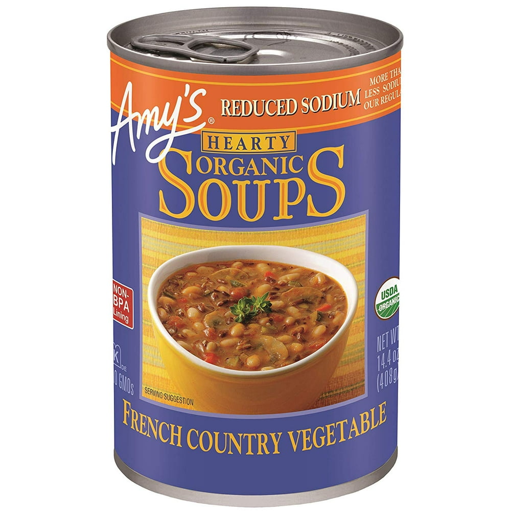 Amy's Organic Hearty French Country Vegetable Soup, Reduced Sodium, 14.