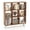 Brown, variant on Costway 1 PCS 9-Cube Bookcase with 6 Removable Shelves Raised Support Feet for Living Room Brown