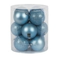 thumbnail image 2 of Vickerman 4" Periwinkle 4-Finish Ball Ornament Assortment, 12 per Box, 2 of 2