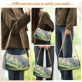 thumbnail image 5 of Womens Chain Shoulder Bag Green Landscape Classic Tote Handbags Fashion Clutch Hobo Purse with Zipper for Travel Casual, 5 of 7