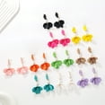 thumbnail image 4 of Mightlink 1 Pair Colorful Petal Drop Earrings Faux Pearl Decor Dangle Earrings Women Piercing Stud Earrings Jewelry Gift, 4 of 7