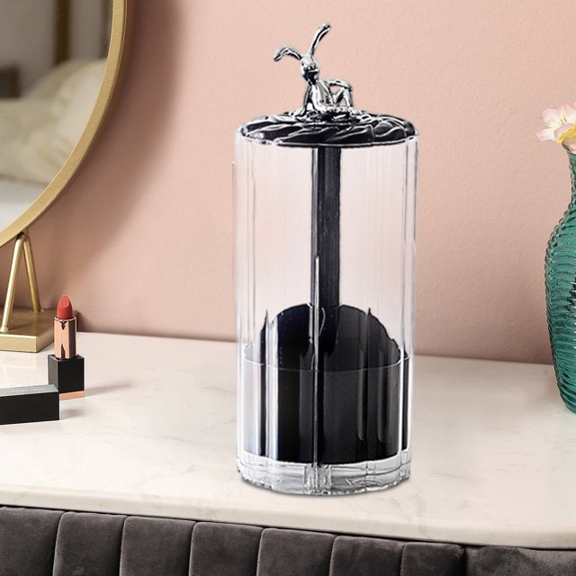 Organizador de brochas de maquillaje a presión, organizador de cosméticos de escritorio, cubo para brochas de maquillaje con elevación automática, lápiz de cejas y suciedad