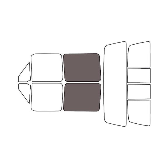 Rvinyl Window Tint Kit Compatible with Ford F-250 1992-1996 (4 Door) - Back Precut Kit - 35%